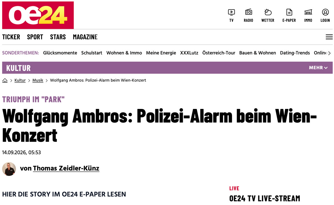 Wolfgang Amros Polizeialarm